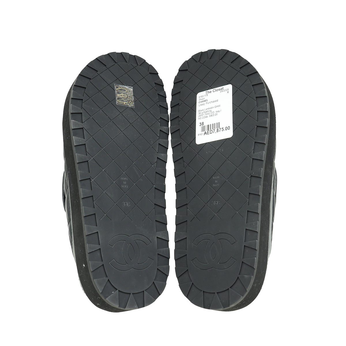 Chanel Black CC Turnlock Mules 38