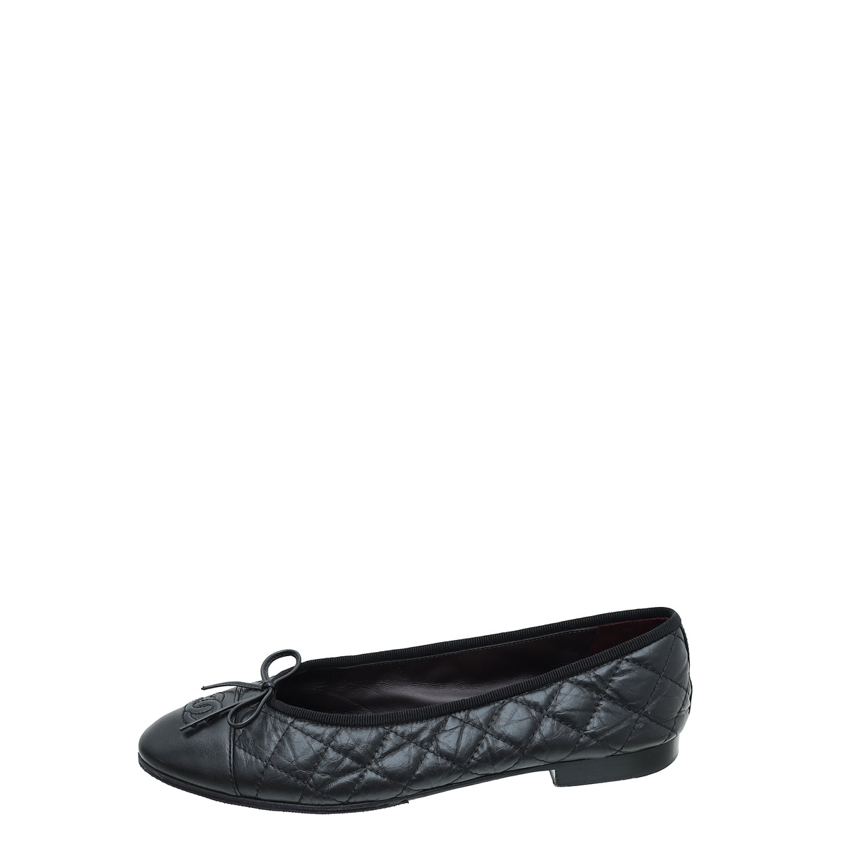 Chanel Black Quilted CC Ballet Flats 39.5