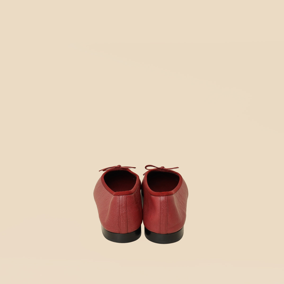Chanel Dark Red Ballet Flats 39.5