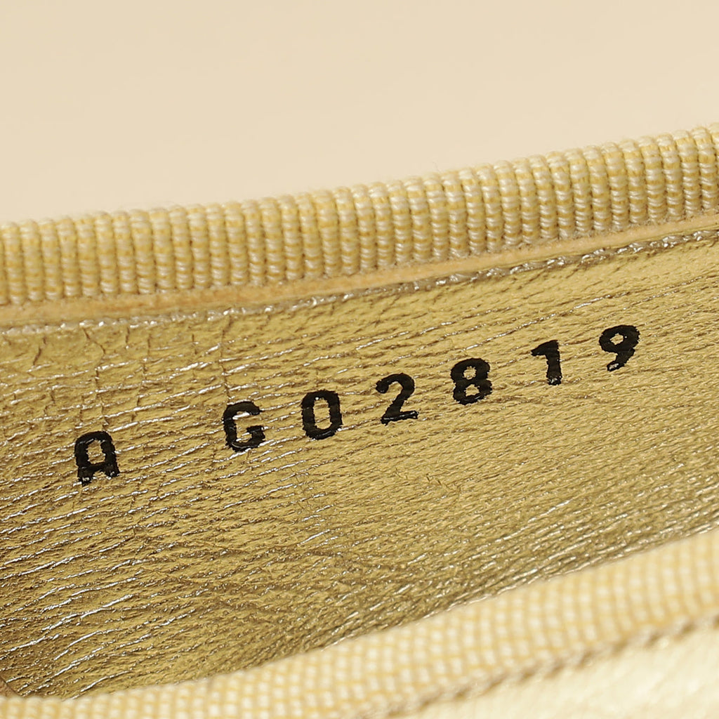 Chanel Metallic Gold Ballet Flats 39.5
