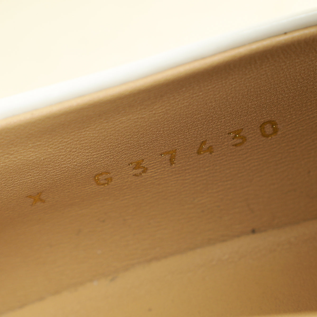 Chanel White Ivory Logo Patent Moccasins 39.5