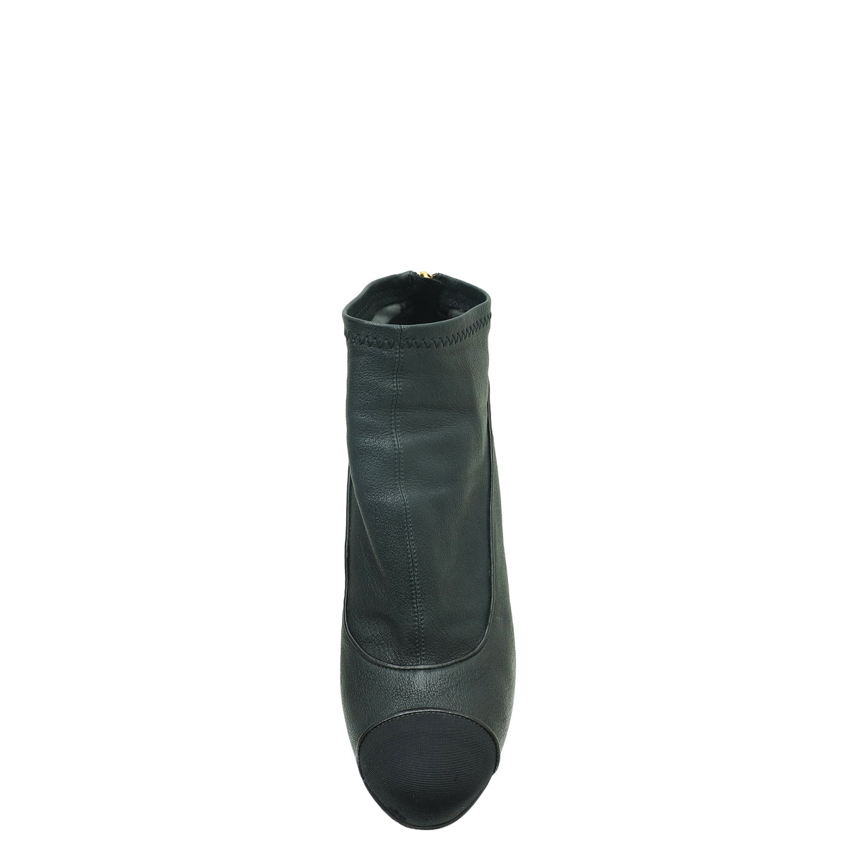 Chanel Black CC Cap Toe Ankle Boot 39.5