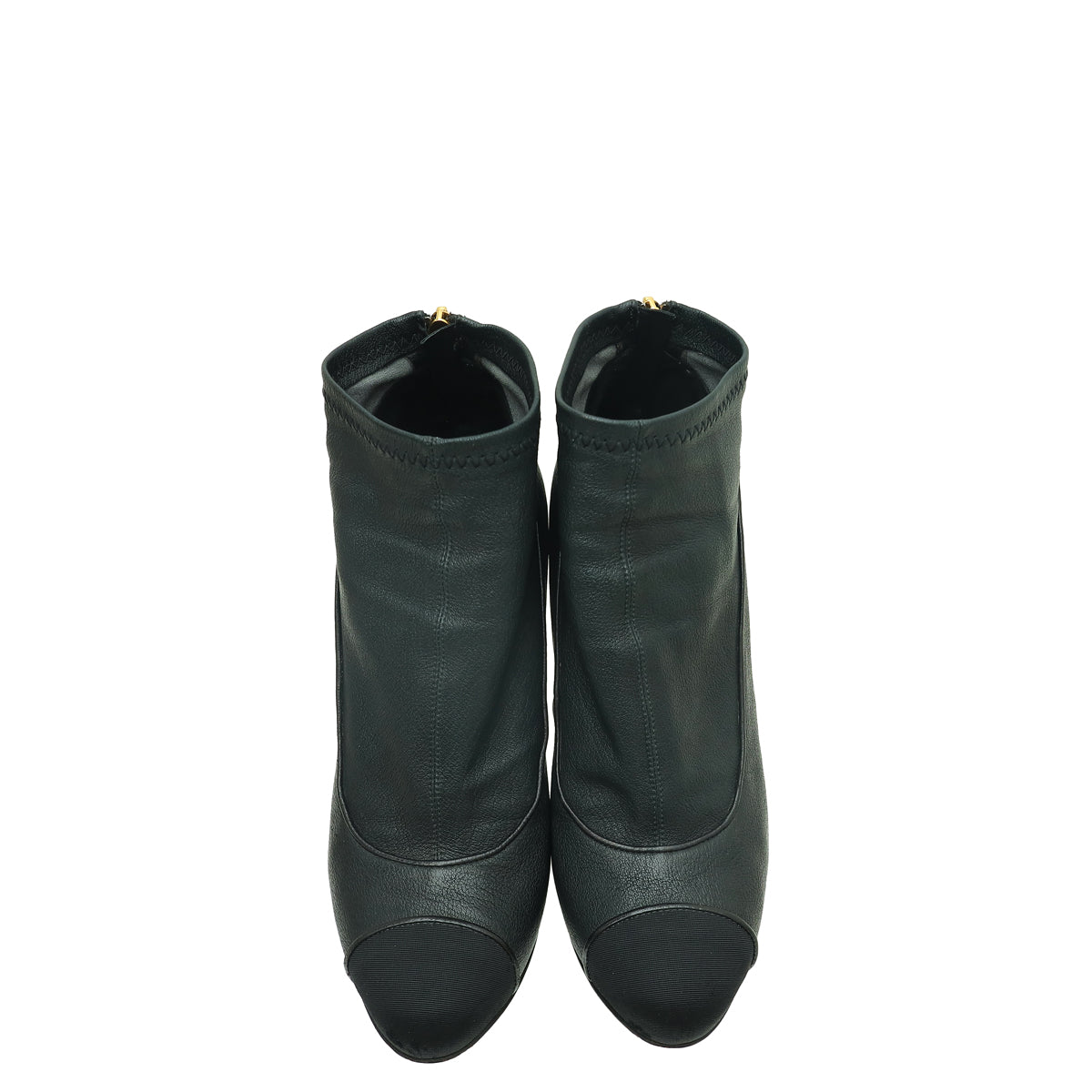 Chanel Black CC Cap Toe Ankle Boot 39.5