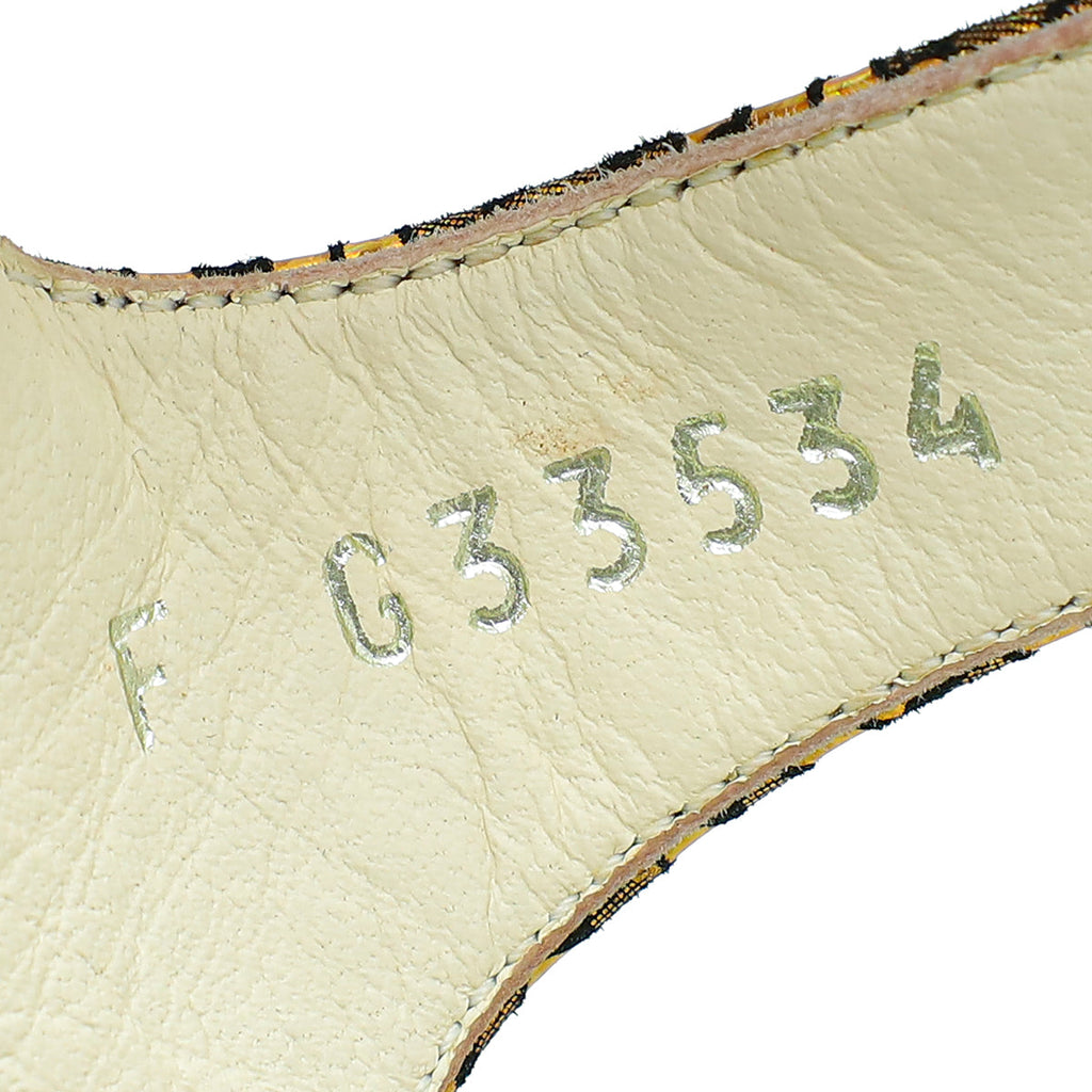 Chanel CC Chain Fantasy Goatskin Suede Thong Sandal 39.5