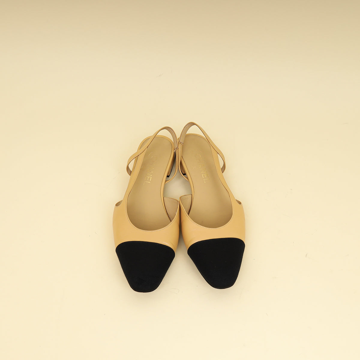 Chanel Bicolor Flat Slingback 39.5