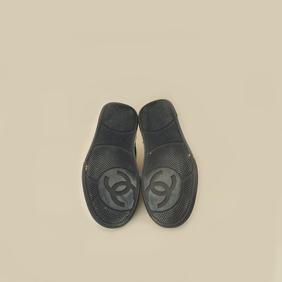 Chanel Bicolor CC Suede Trainer Sneaker 39.5