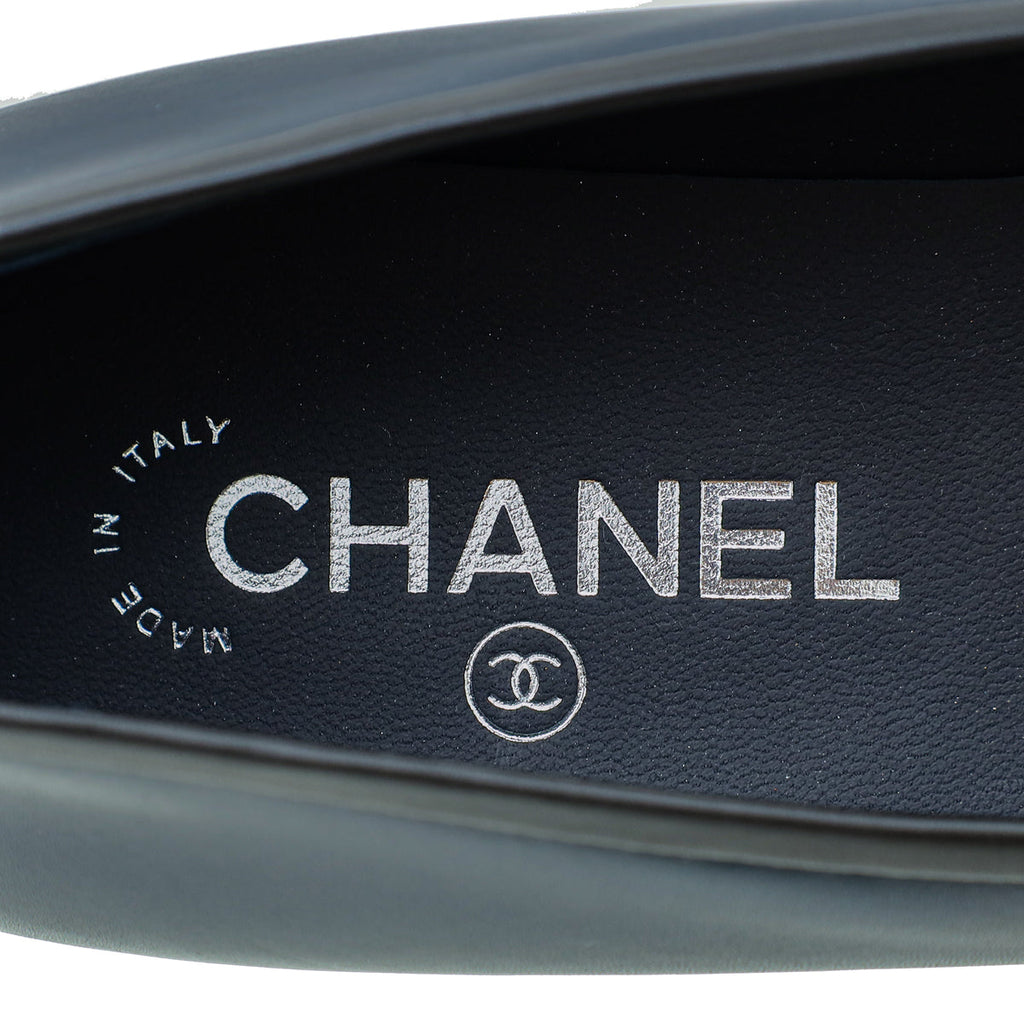 Chanel Bicolor CC Cap Toe Flat Ballerina 39.5