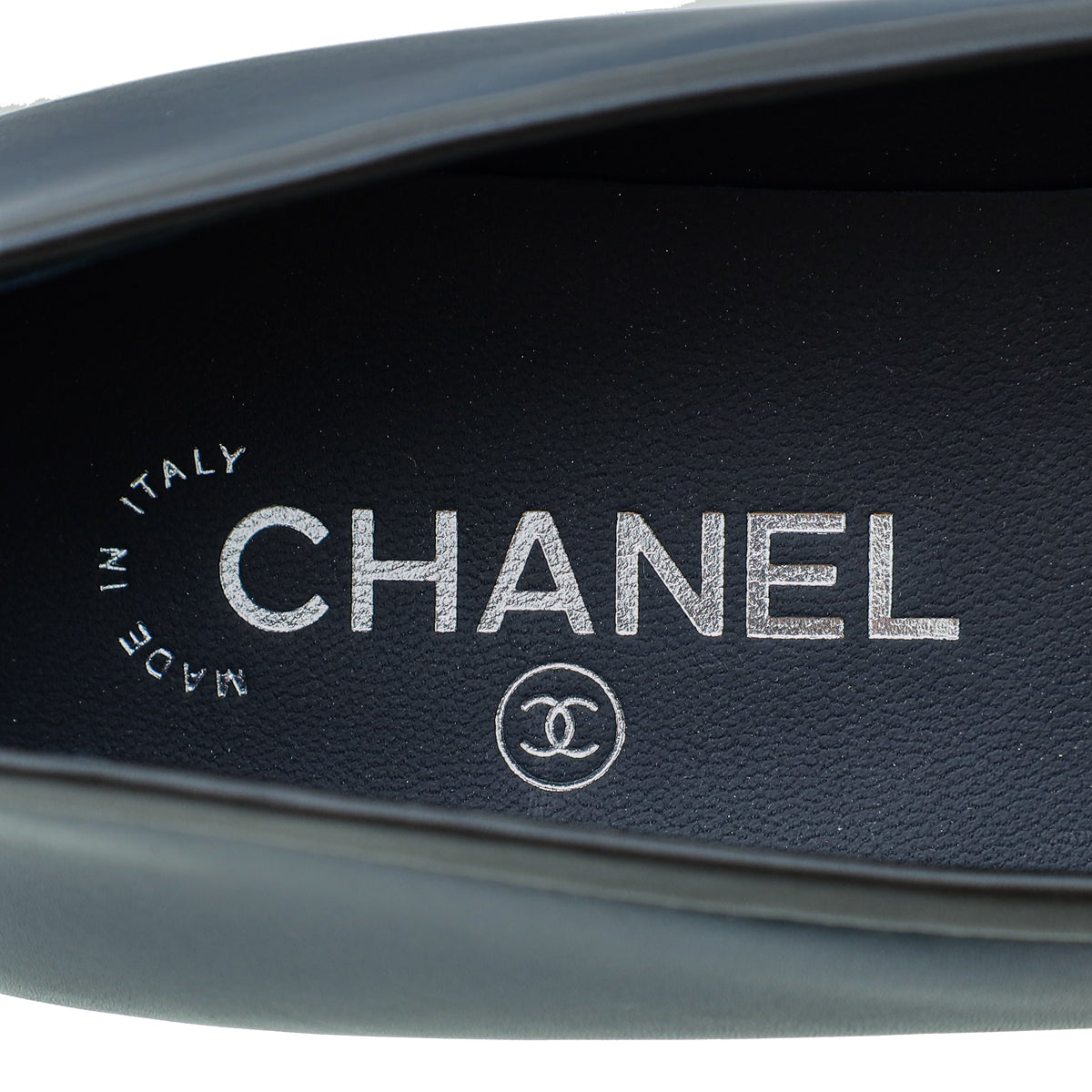 Chanel Bicolor CC Cap Toe Flat Ballerina 39.5