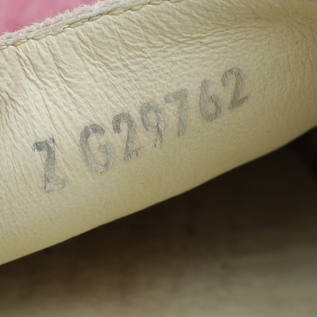 Chanel Pink CC Cap Toe Fabric and Sequins Espadrille 39