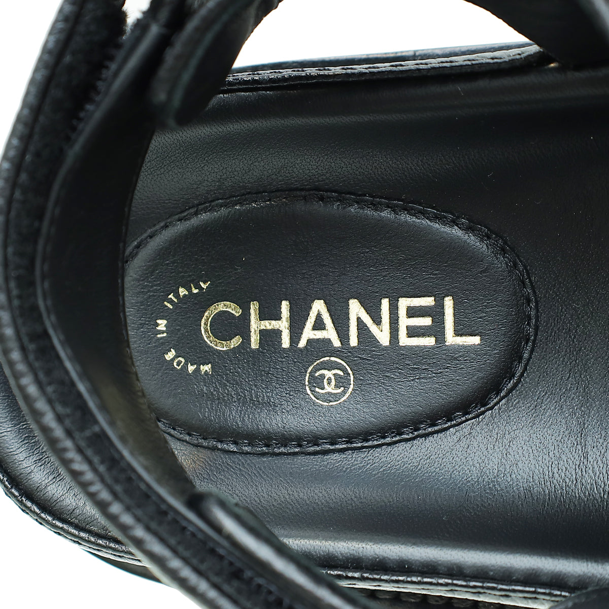 Chanel Black CC Dad Sandal 39