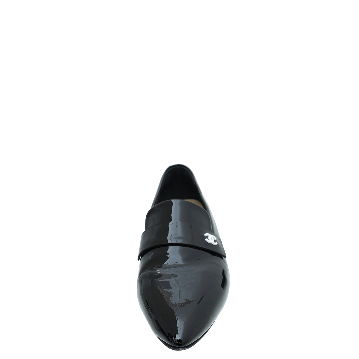 Chanel Black CC Pointed Loafer 39