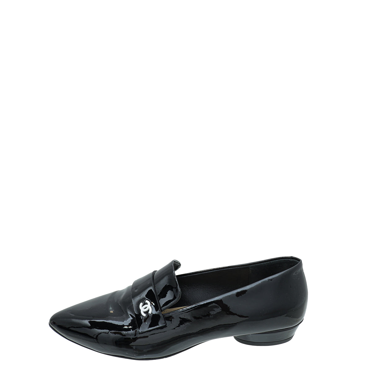 Chanel Black CC Pointed Loafer 39