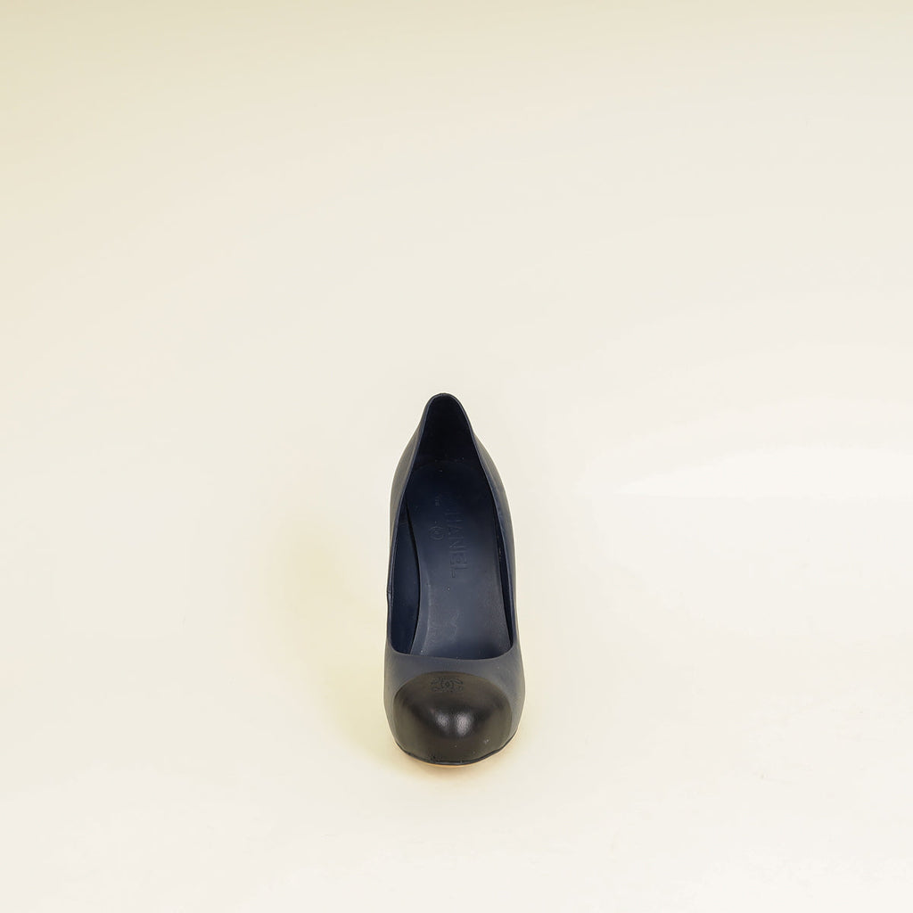 Chanel Bicolor CC Cap Toe Pumps 39