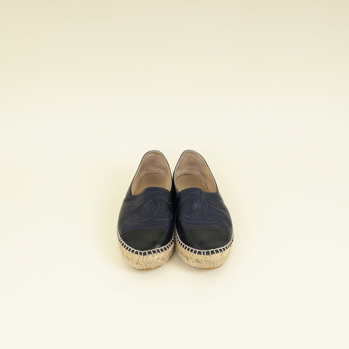 Chanel Bicolor CC Cap Toe Espadrille 39