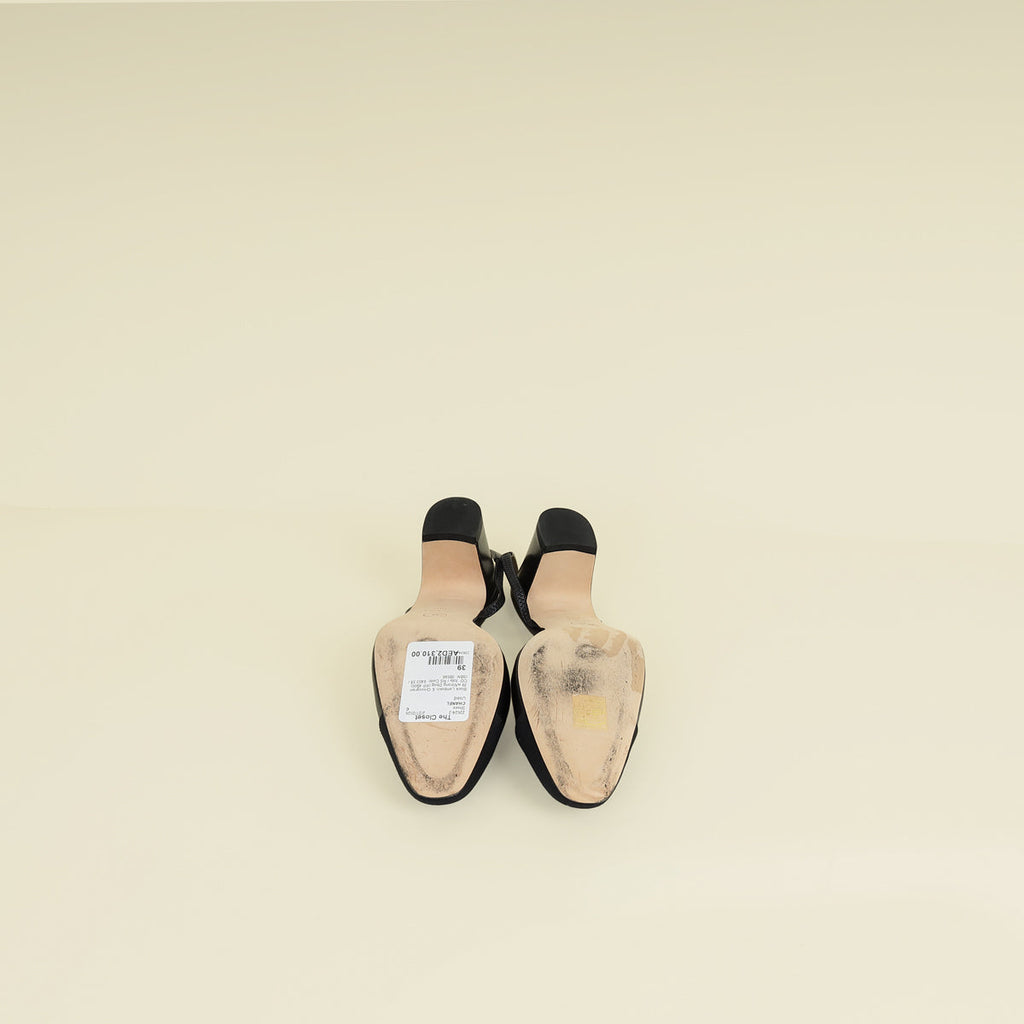 Chanel Black Slingback Pumps 39