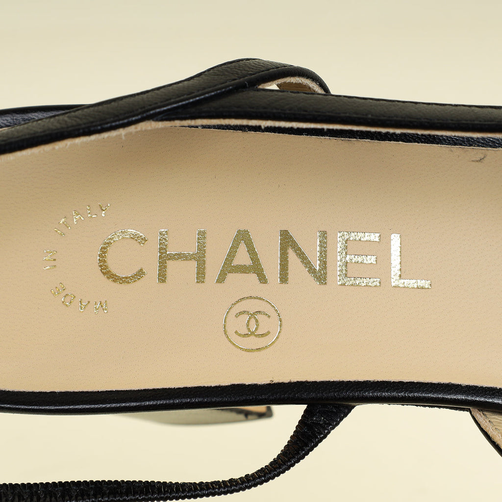 Chanel Black Slingback Pumps 39