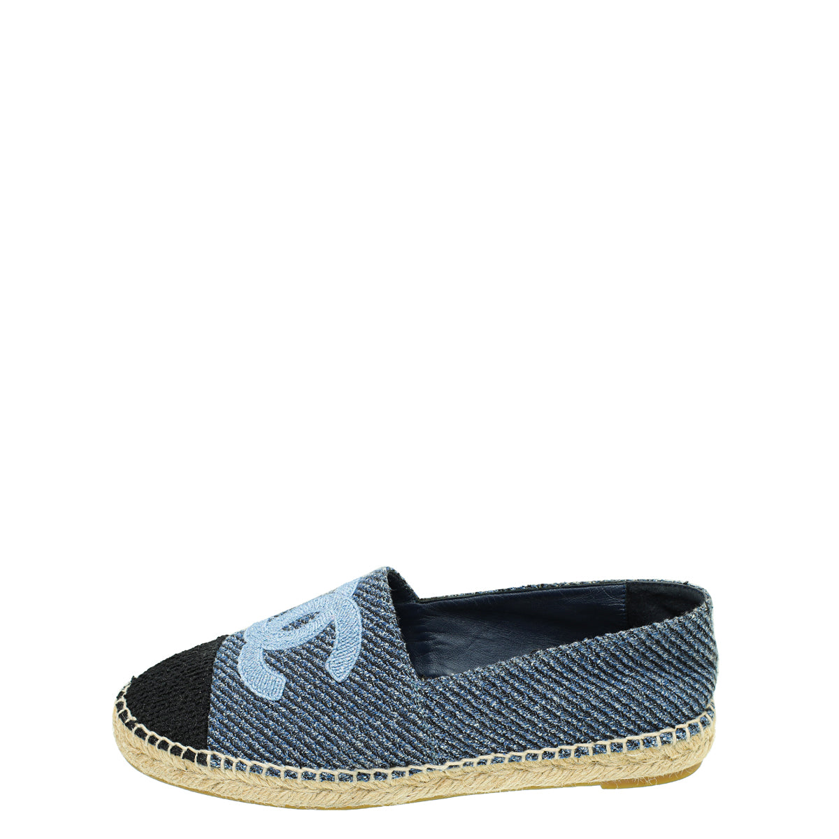 Chanel Bicolor CC Tweed Espadrille 39