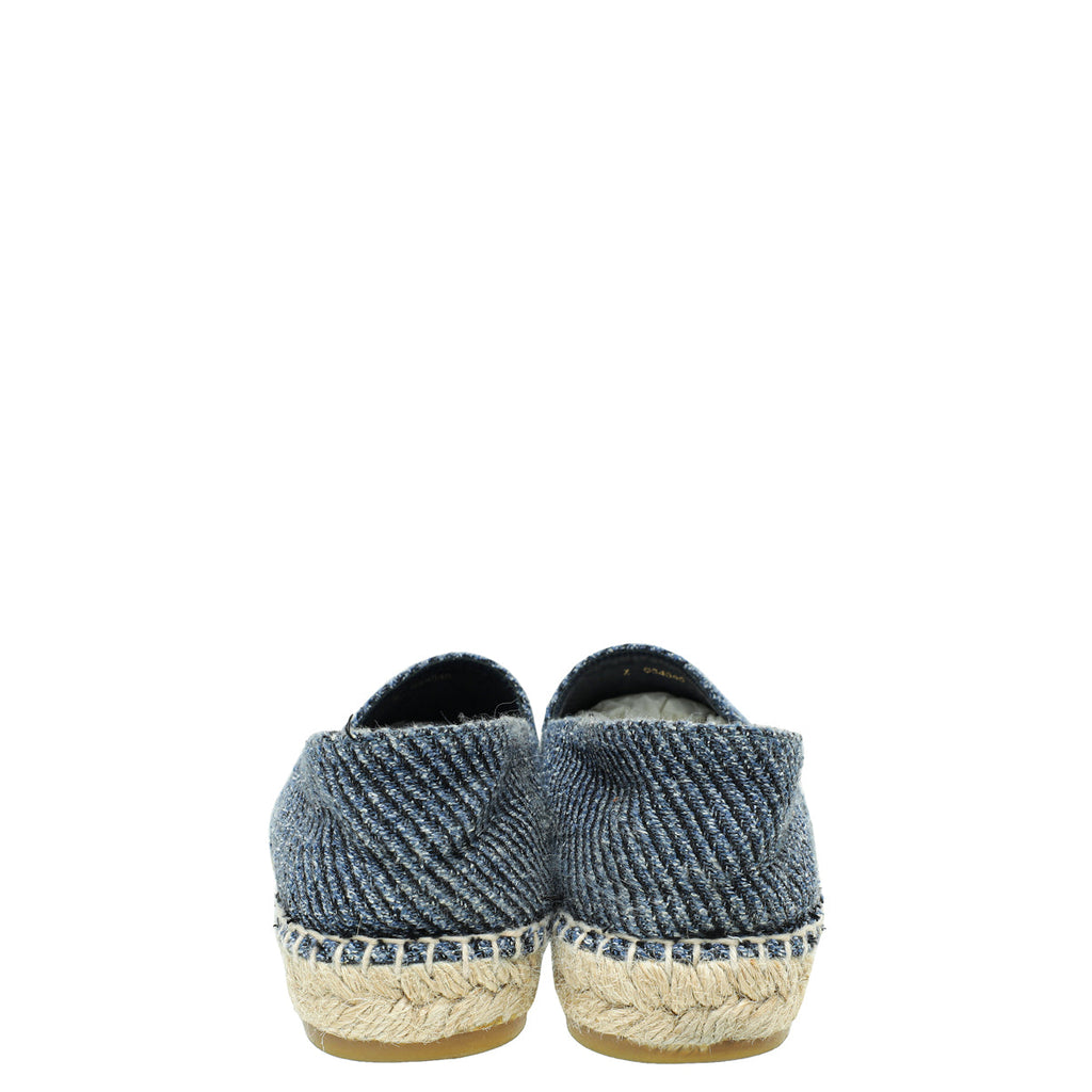 Chanel Bicolor CC Tweed Espadrille 39
