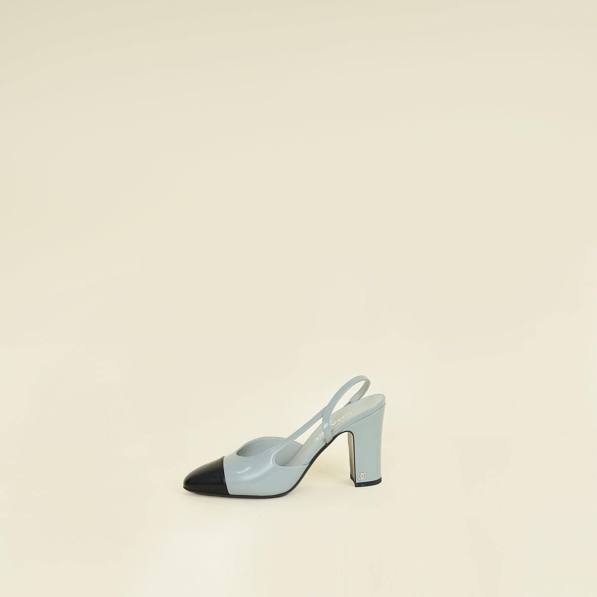 Chanel Bicolor CC Cap Slingback Pump 39