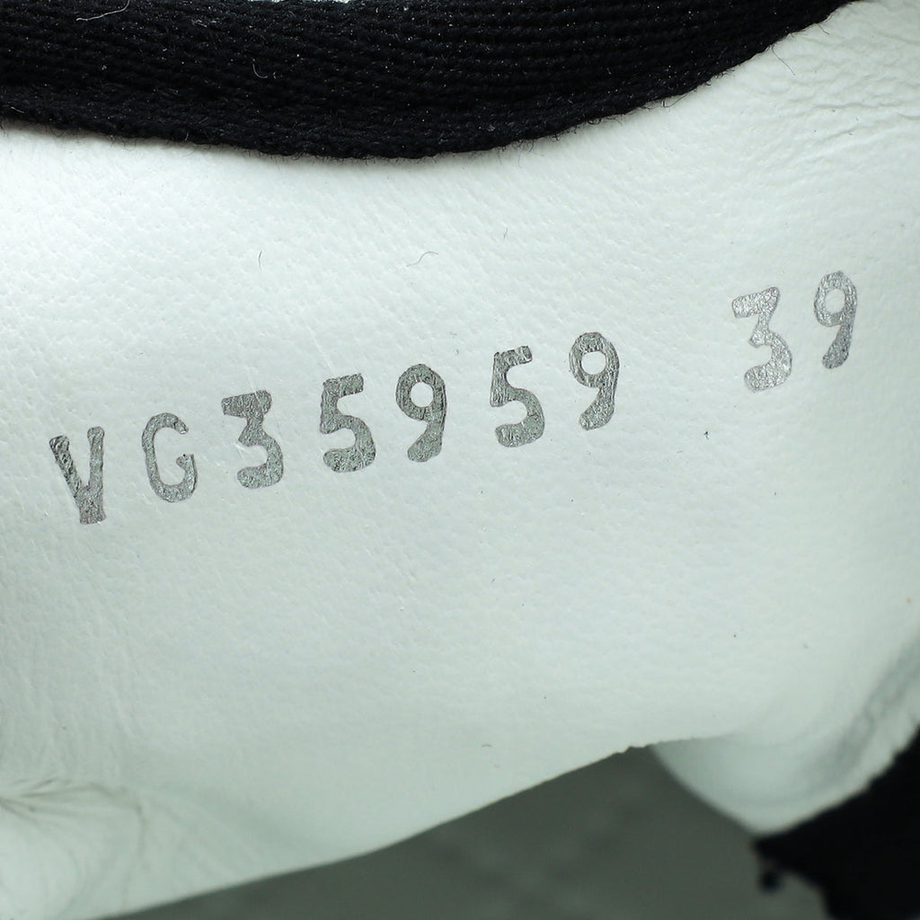 Chanel Bicolor Logo Embroidered Low Top Sneakers 39