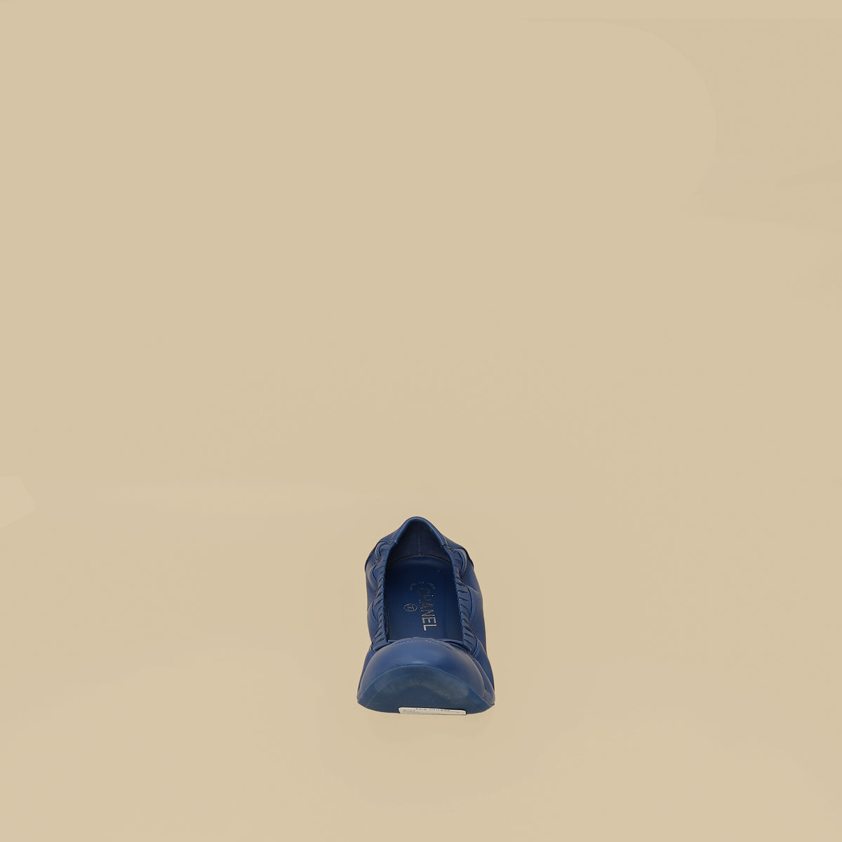 Chanel Royal Blue CC Scrunch Elastic Ballet Flats 40.5