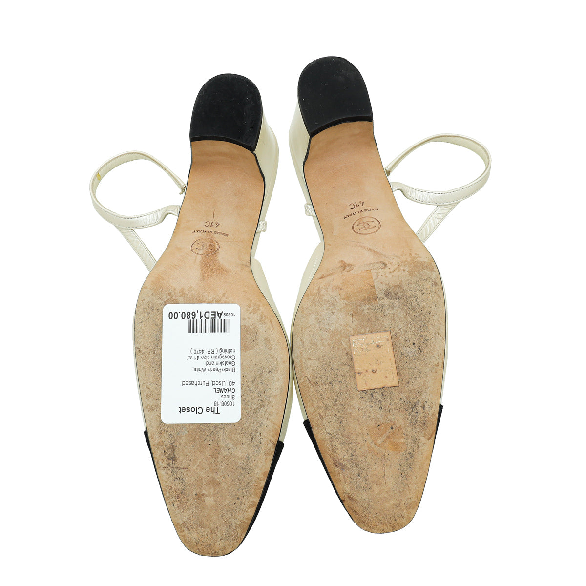 Chanel Bicolor CC Captoe Slingback Pump 41