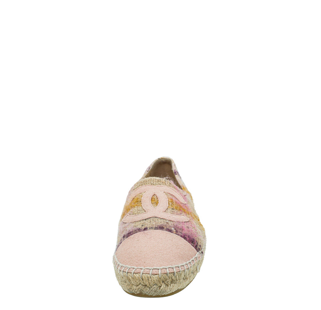 Chanel Multicolor CC Wool Espadrille 40