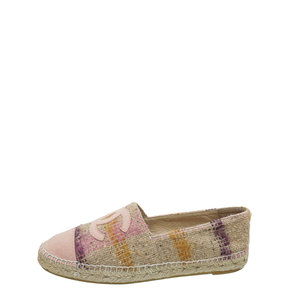 Chanel Multicolor CC Wool Espadrille 40