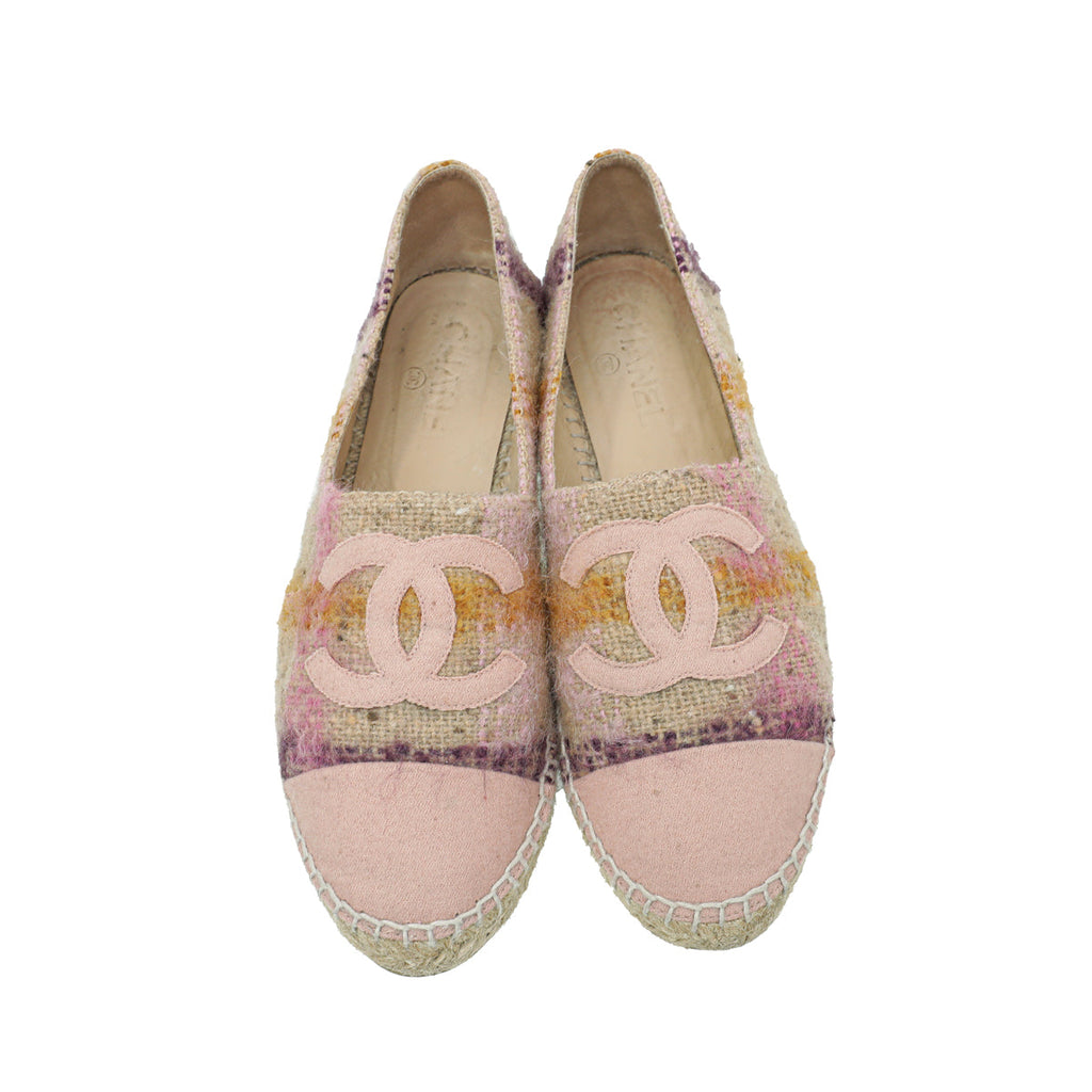 Chanel Multicolor CC Wool Espadrille 40