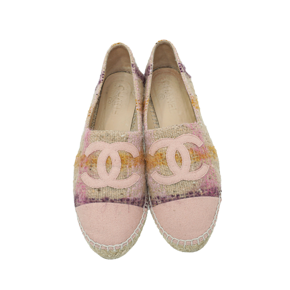 Chanel Multicolor CC Wool Espadrille 40