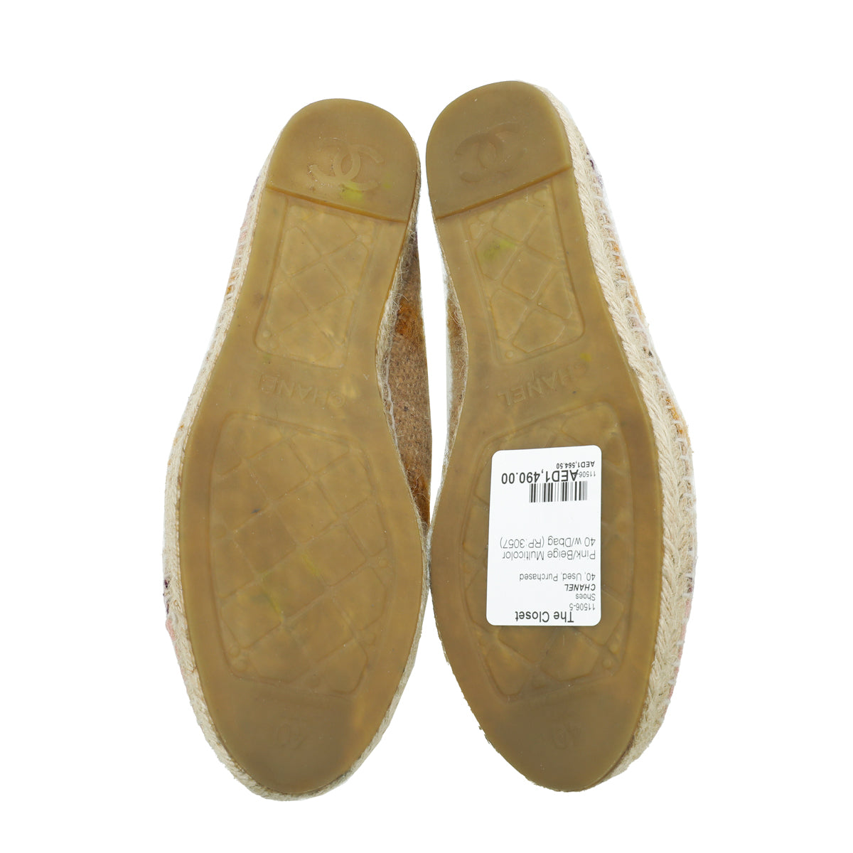 Chanel Multicolor CC Wool Espadrille 40