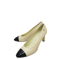 Chanel Bicolor CC Camellia Cap Toe Pump