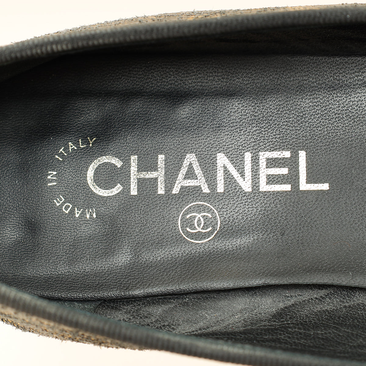Chanel Bicolor CC Cap Toe Ballerina Laminated Flats 40