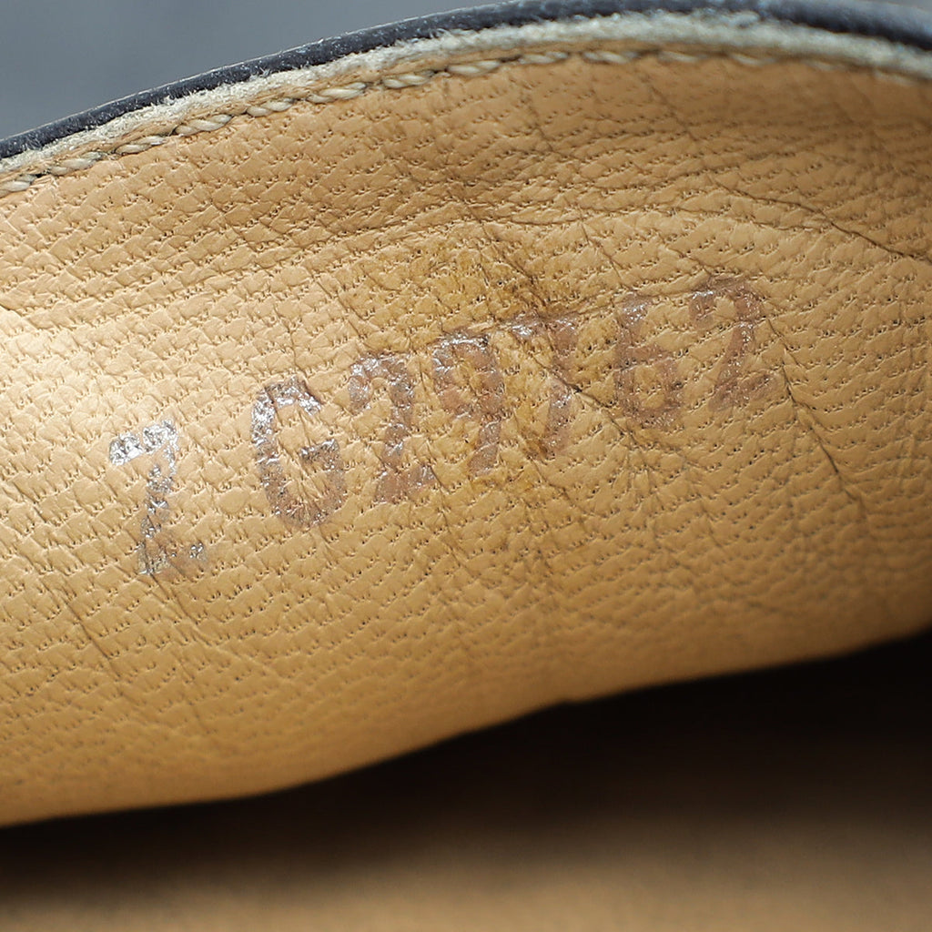 Chanel Navy Blue CC Captoe Lambskin Espadrille 40