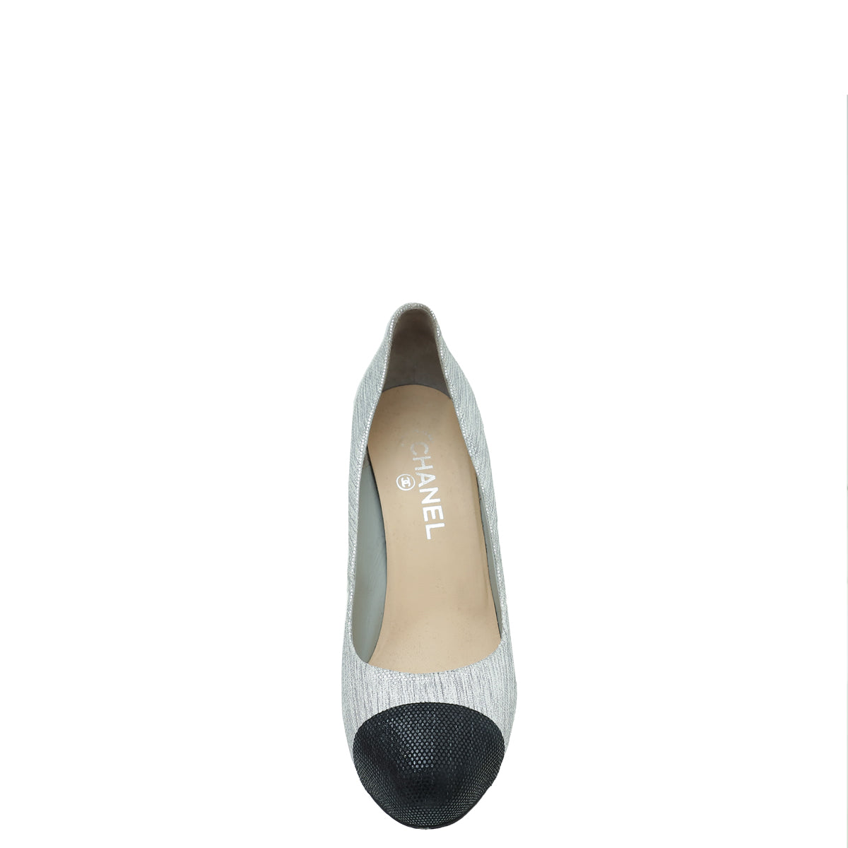 Chanel Cap Toe CC Crystal Pump 40