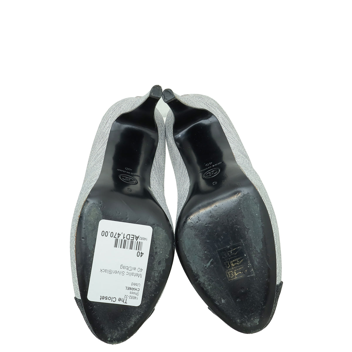 Chanel Cap Toe CC Crystal Pump 40