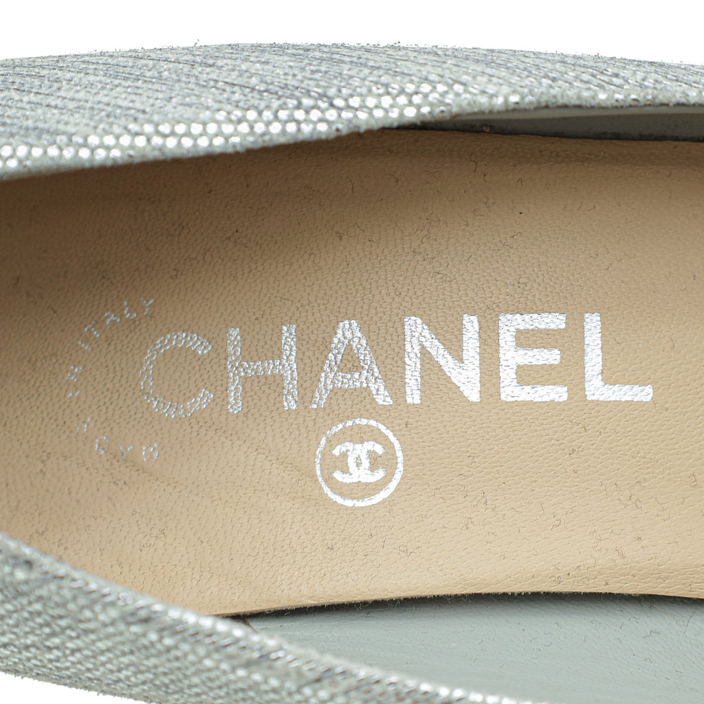 Chanel Cap Toe CC Crystal Pump 40