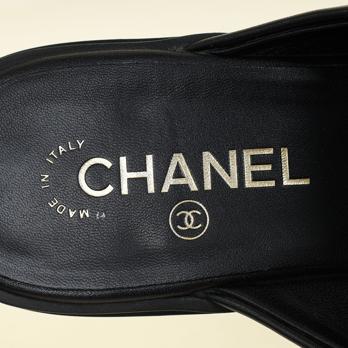 Chanel Black CC Quilted Turnlock Mules 40