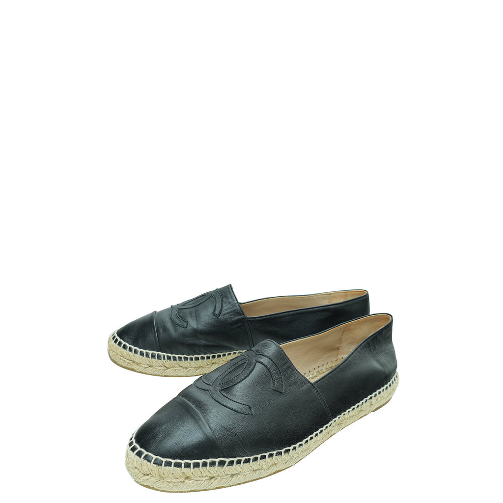 Chanel Black CC Espadrille 41