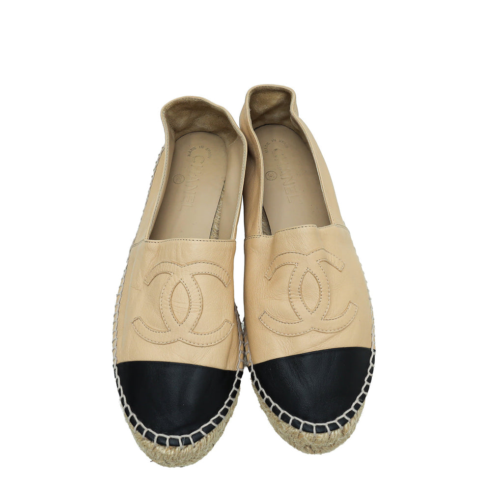 Chanel Bicolor CC Cap Toe Espadrille 41