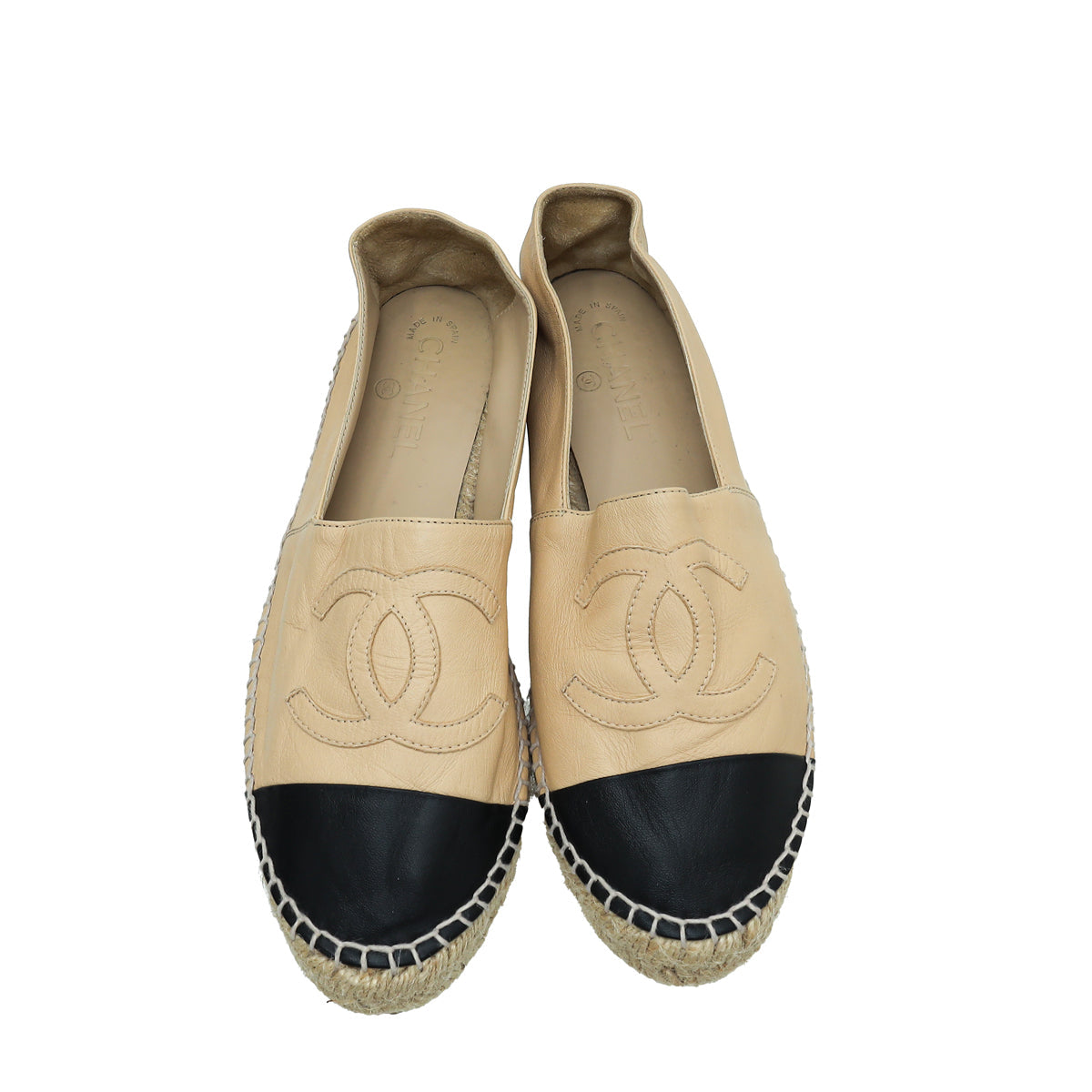 Chanel Bicolor CC Cap Toe Espadrille 41