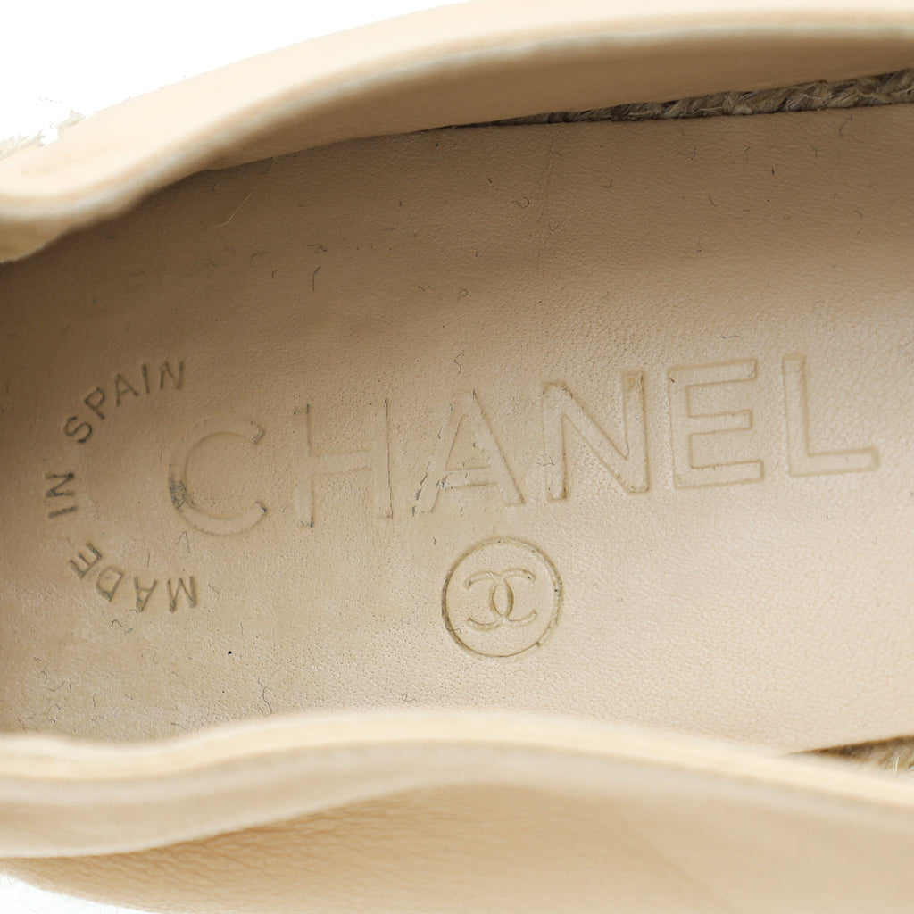 Chanel Bicolor CC Cap Toe Espadrille 41