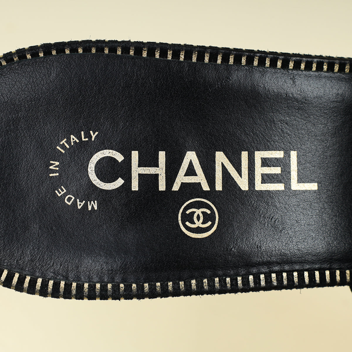 Chanel Bicolor CC Embellished Slide Mules 41