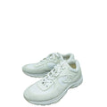 Chanel White CC Suede and Nylon Lace Up Sneakers 42