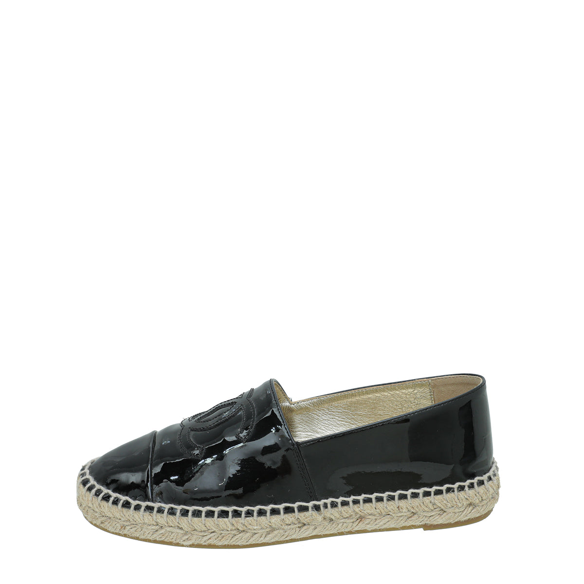 Chanel Black CC Espadrille 37