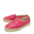 Chanel Red CC Cap Toe Espadrille 38