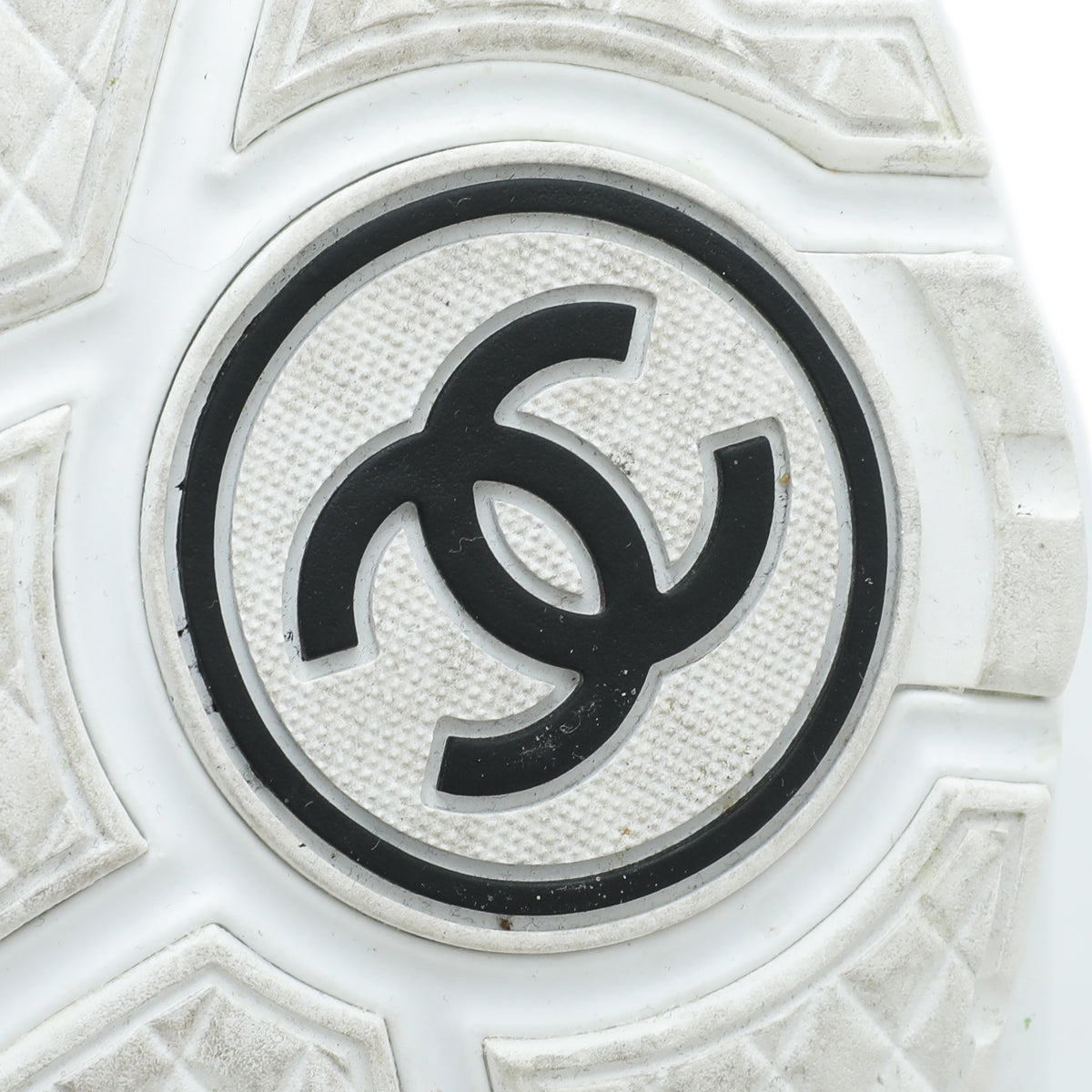 Chanel Light Grey CC Suede Ankle Sneaker 39.5