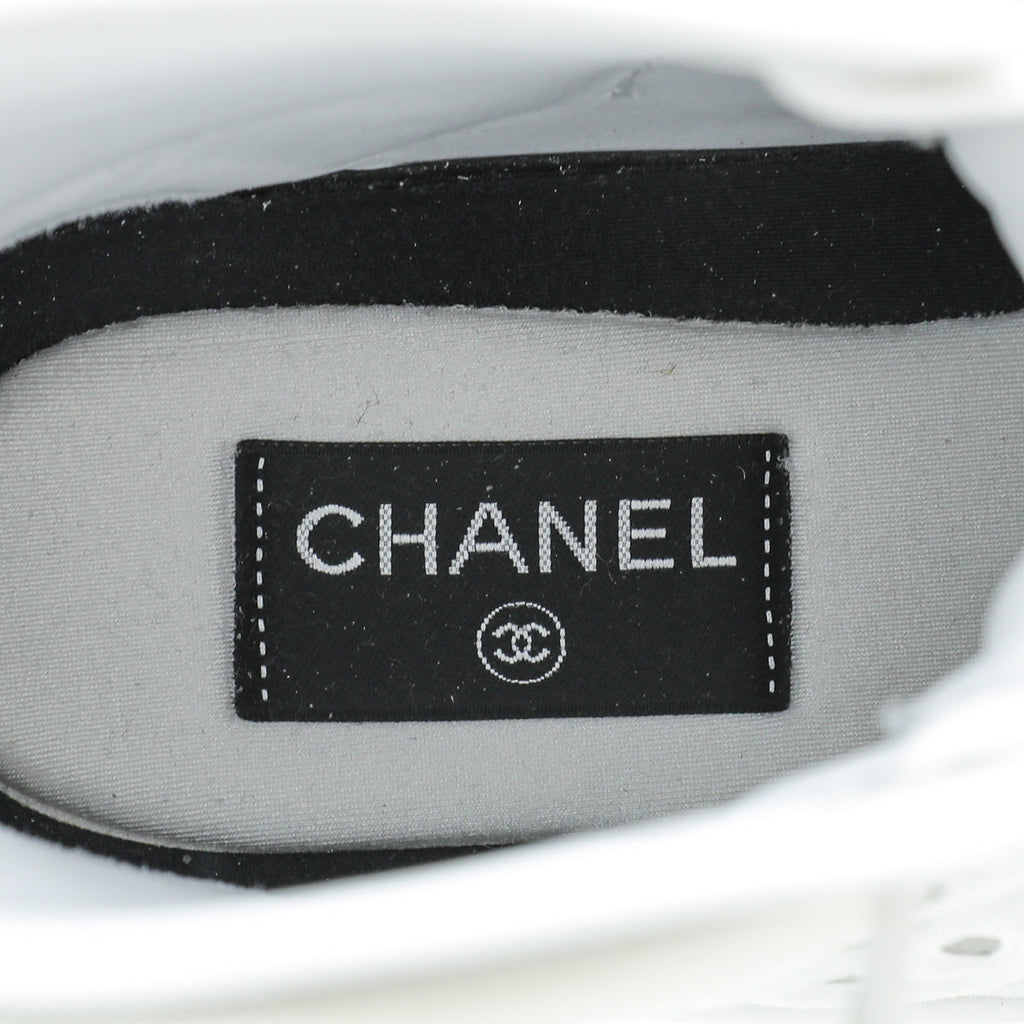 Chanel Light Grey CC Suede Ankle Sneaker 39.5
