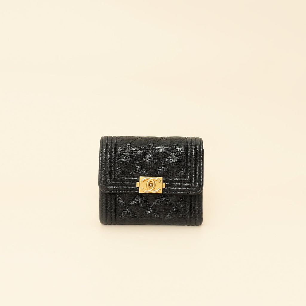 Chanel Black Boy Small Wallet