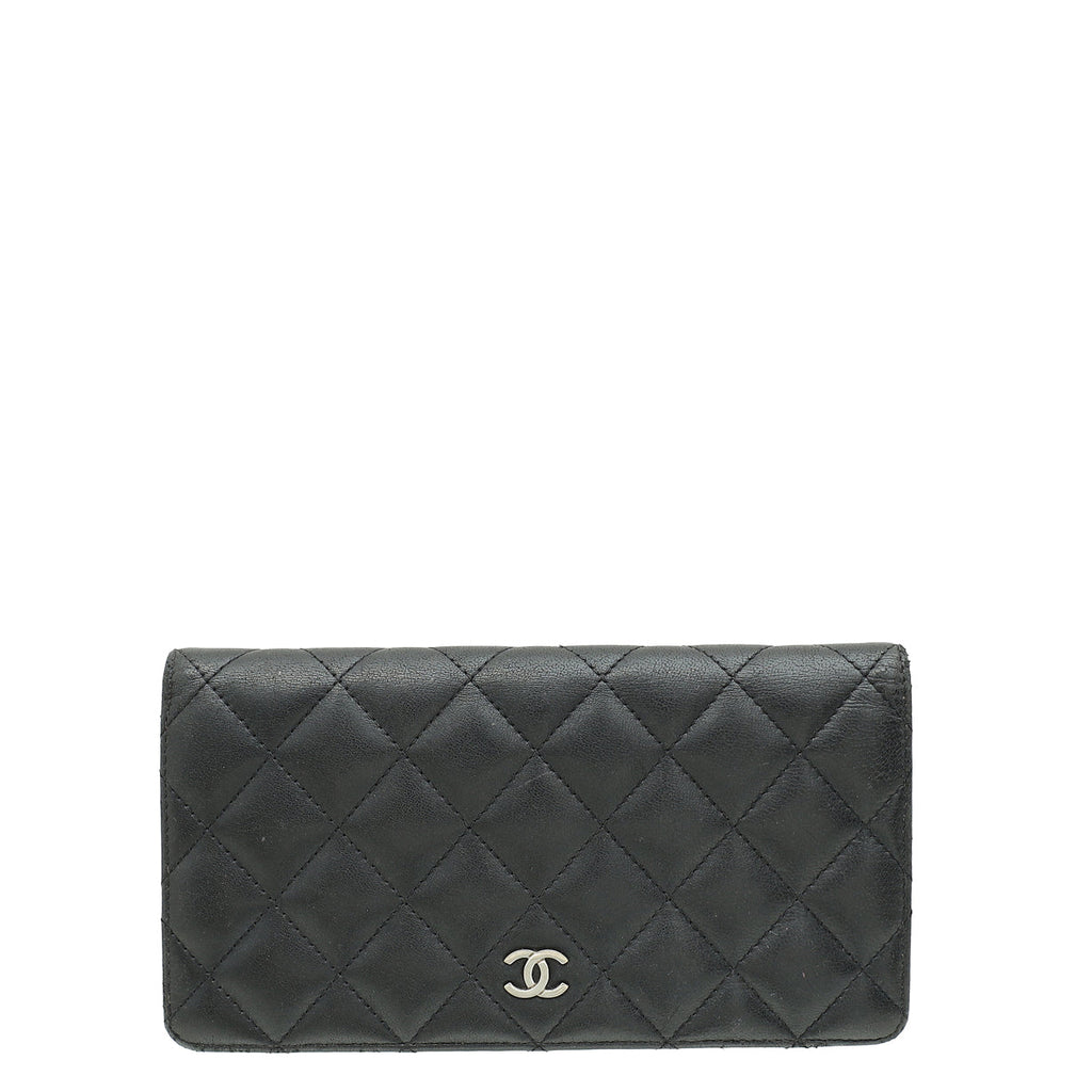 Chanel Black CC Classic Yen Wallet